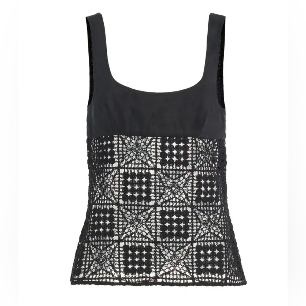 SIR Crochet Linen Tank